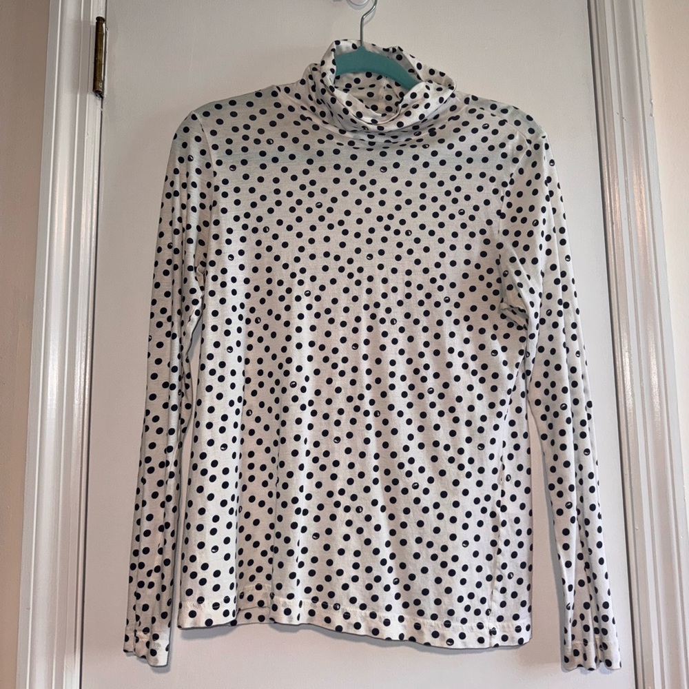 Vineyard Vines Blue and White Polka Dot Blouse